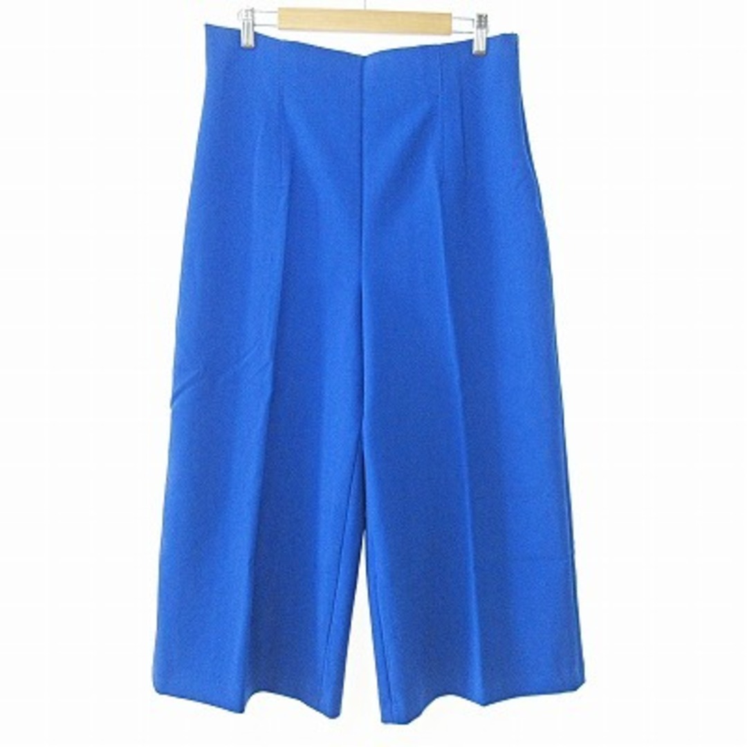 ZARA(ザラ)のザラ ZARA タグ付き ワイドパンツ スラックス スカンツ ガウチョ 青 XL レディースのパンツ(カジュアルパンツ)の商品写真