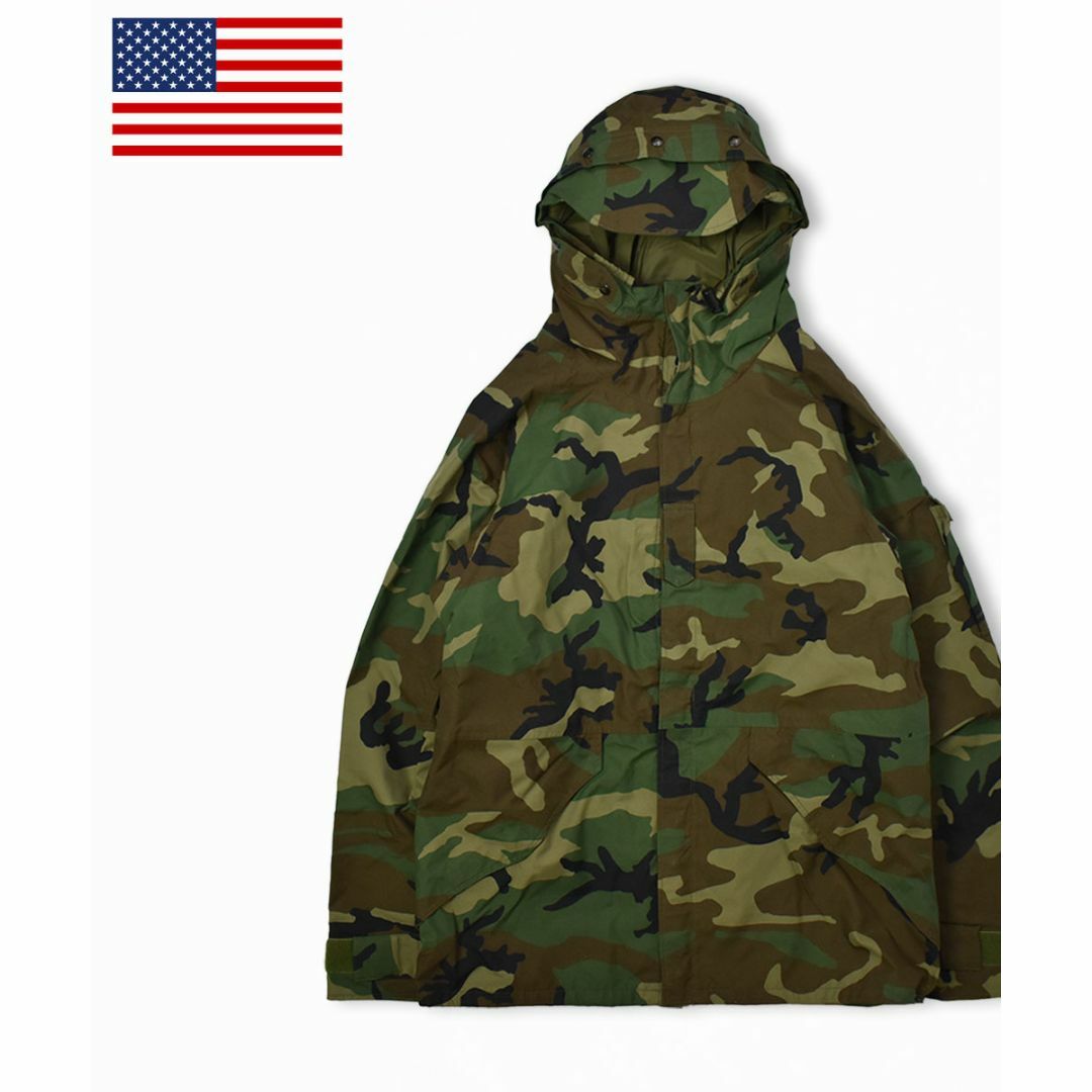 MILITARY(ミリタリー)の米軍 ECWCS ゴアテックスパーカー 民間品 ウッドランドカモ M-L メンズのジャケット/アウター(マウンテンパーカー)の商品写真