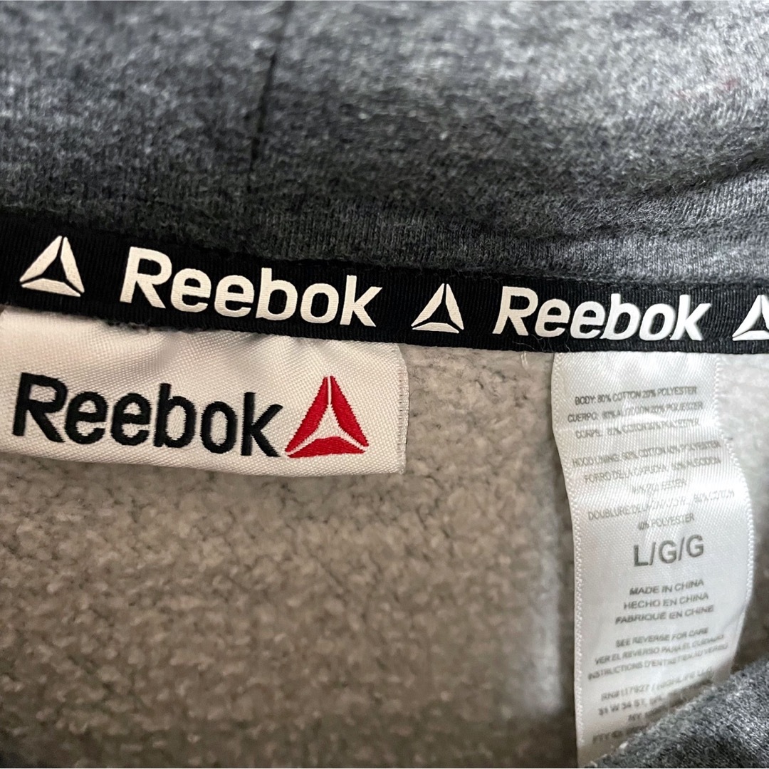Reebok(リーボック)のリーボック ロゴプリント プルオーバー パーカー スウェット 輸入古着 メンズのトップス(パーカー)の商品写真