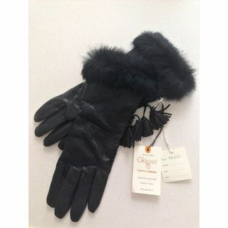 グローブス(Gloves)のタグ付未使用【グローブス】ラビットファー付ラムレザーロンググローブ　手袋(小道具)