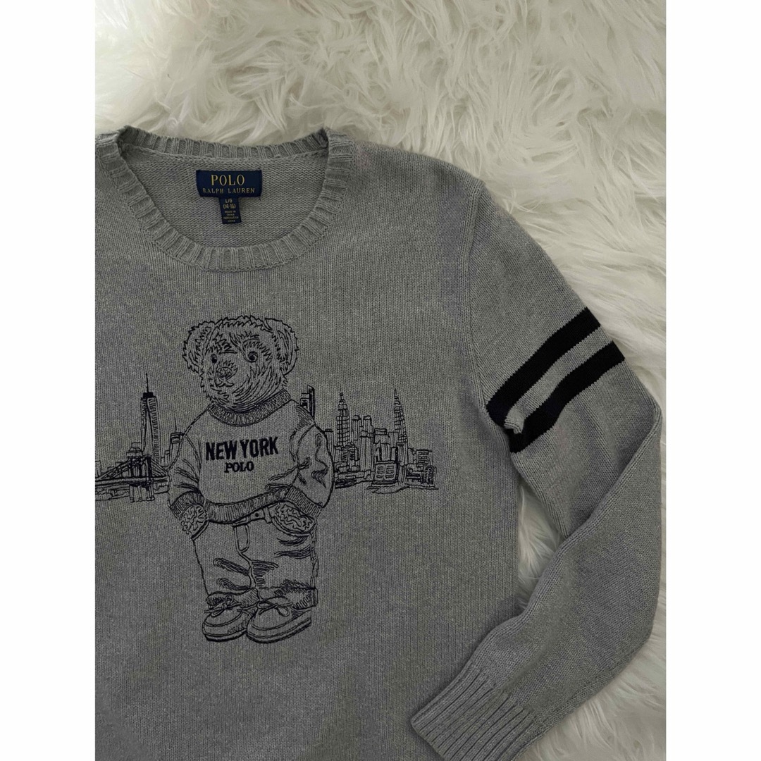【未使用級】ポロ ラルフローレン ポロベア 刺繍 ニット セーター Lサイズ素材綿100%