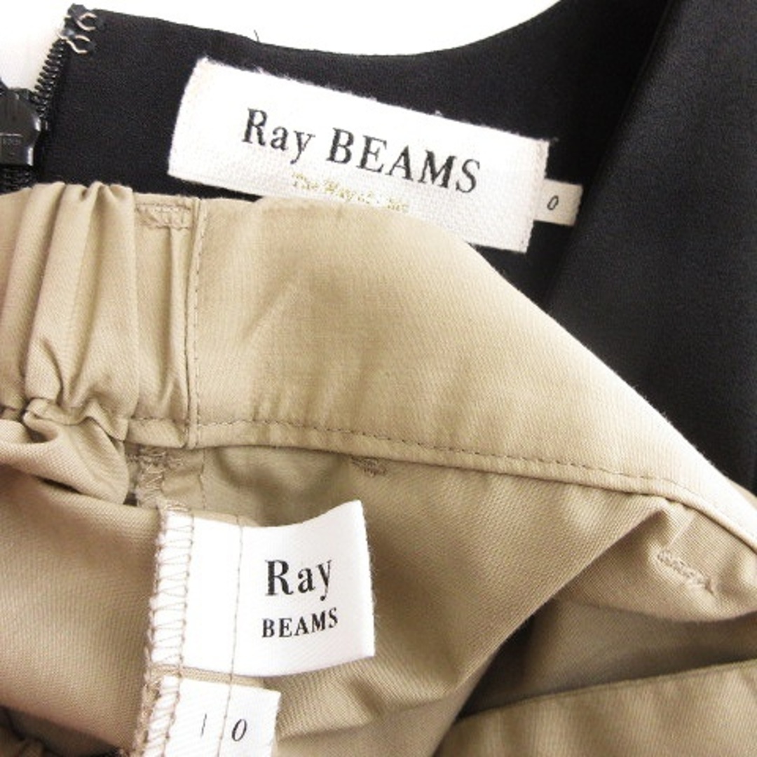 Ray BEAMS(レイビームス)のレイビームス オールインワン パンツ 2点セット 黒 ベージュ 0 ■GY14 レディースのパンツ(サロペット/オーバーオール)の商品写真