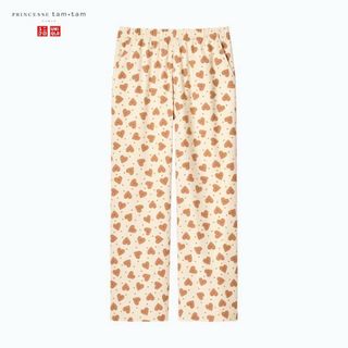 ユニクロ(UNIQLO)の【ユニクロ×プリンセスタムタム】フランネルパンツ  ベージュL(ルームウェア)