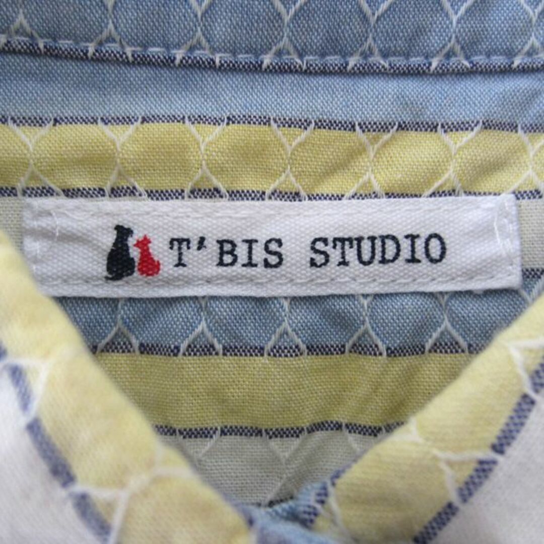 T'bis Studio(ティービススタジオ)の美品　T'bis Studio／ティービススタジオ★　ボーダー　長袖シャツ レディースのトップス(シャツ/ブラウス(長袖/七分))の商品写真