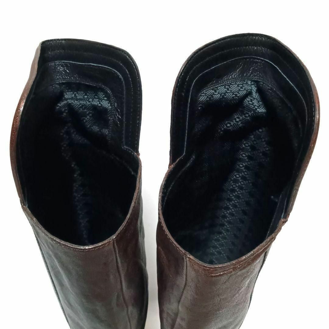 INDIVIDUAL(インディビジュアル)の【美品】INDIVIDUAL　ニーハイ　サイドジップ　23cm　ダークブラウン レディースの靴/シューズ(ブーツ)の商品写真