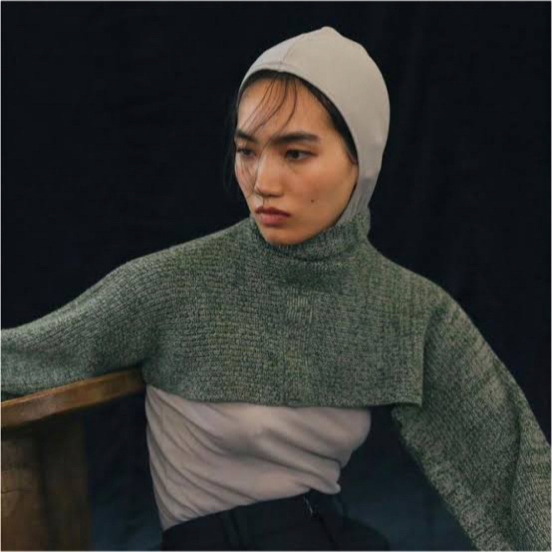 リトルスージーlittlesuzie 2Way Cropped Mix Knit Green - ニット ...