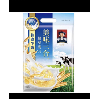 コストコ(コストコ)の台湾 クエーカー オートミール 濃厚ミルク　三合一鮮麥片 特濃牛乳28gx10(米/穀物)