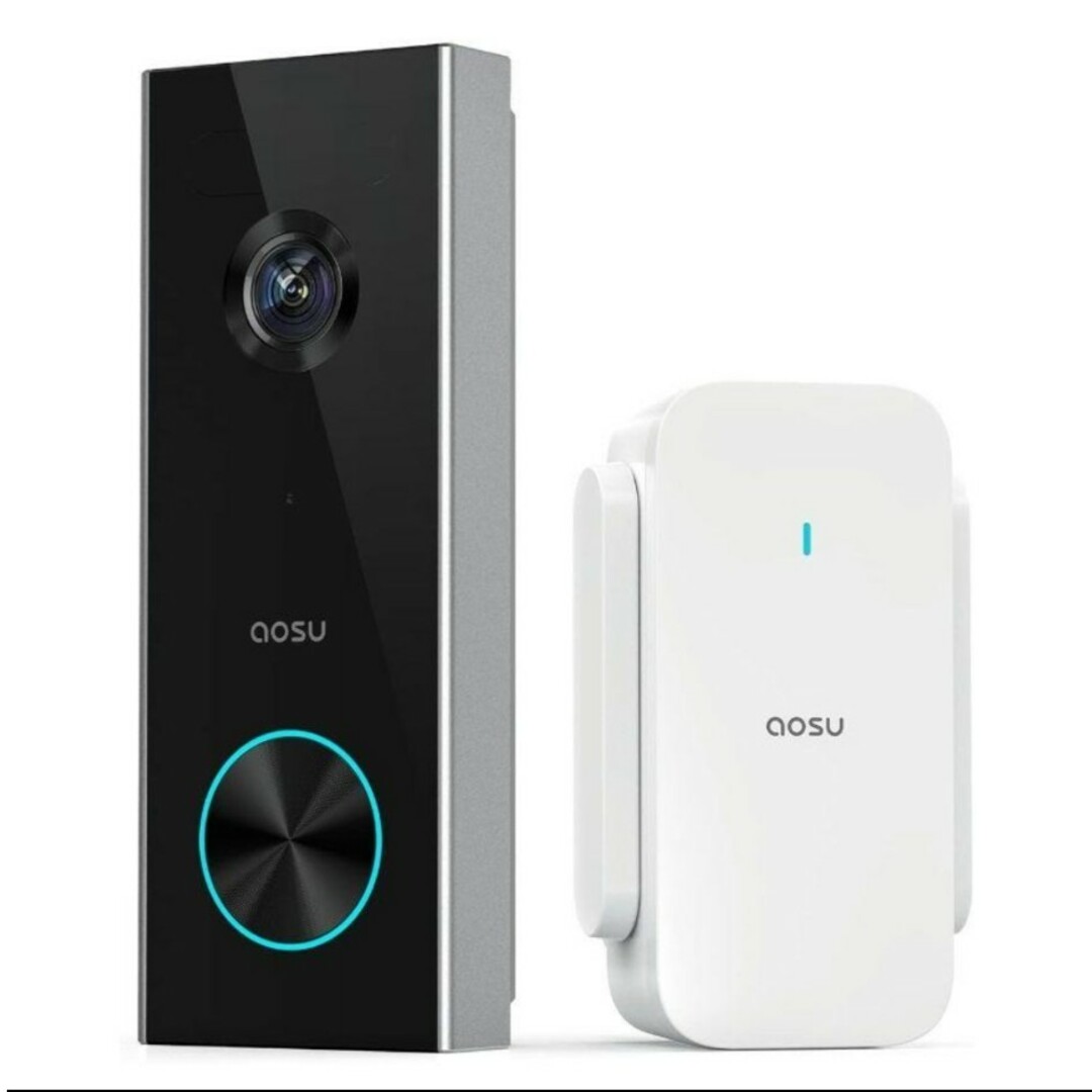 AOSU 2K ワイヤレス カメラ付き インターホン 外出先からも通話可能 防犯