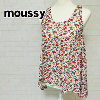 マウジー(moussy)の【美品】moussy マウジー 花柄ノースリーブトップス フリーサイズ(カットソー(半袖/袖なし))