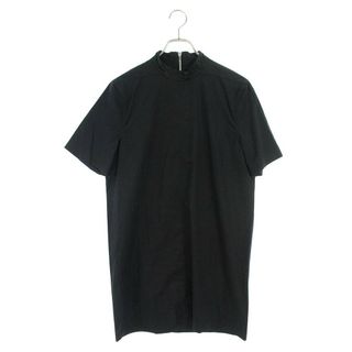 リックオウエンス(Rick Owens)のリックオウエンス  15SS  RU15S4274-PLB レザー切替バックジッププルオーバー半袖シャツ メンズ S(シャツ)