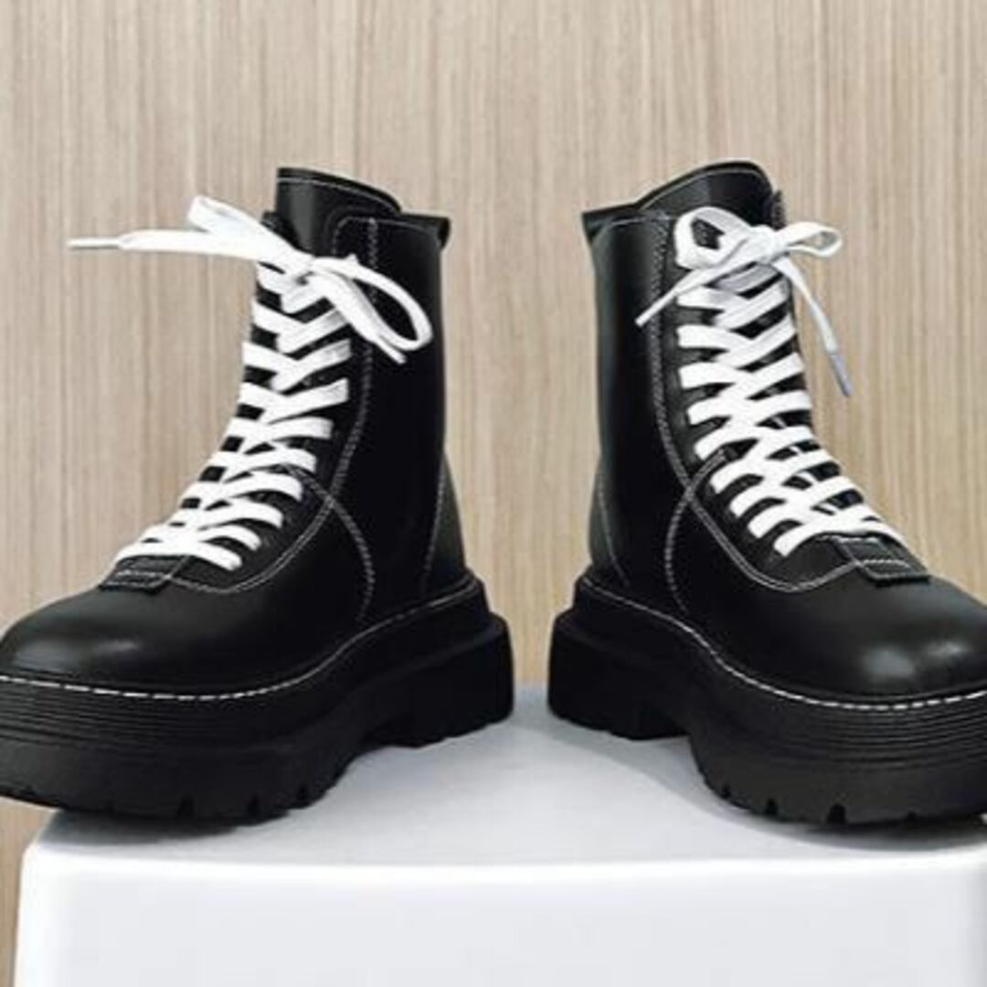 25.5cm10cmアップメンズシークレットブーツシューズ厚底タンクソール革靴 メンズの靴/シューズ(ブーツ)の商品写真