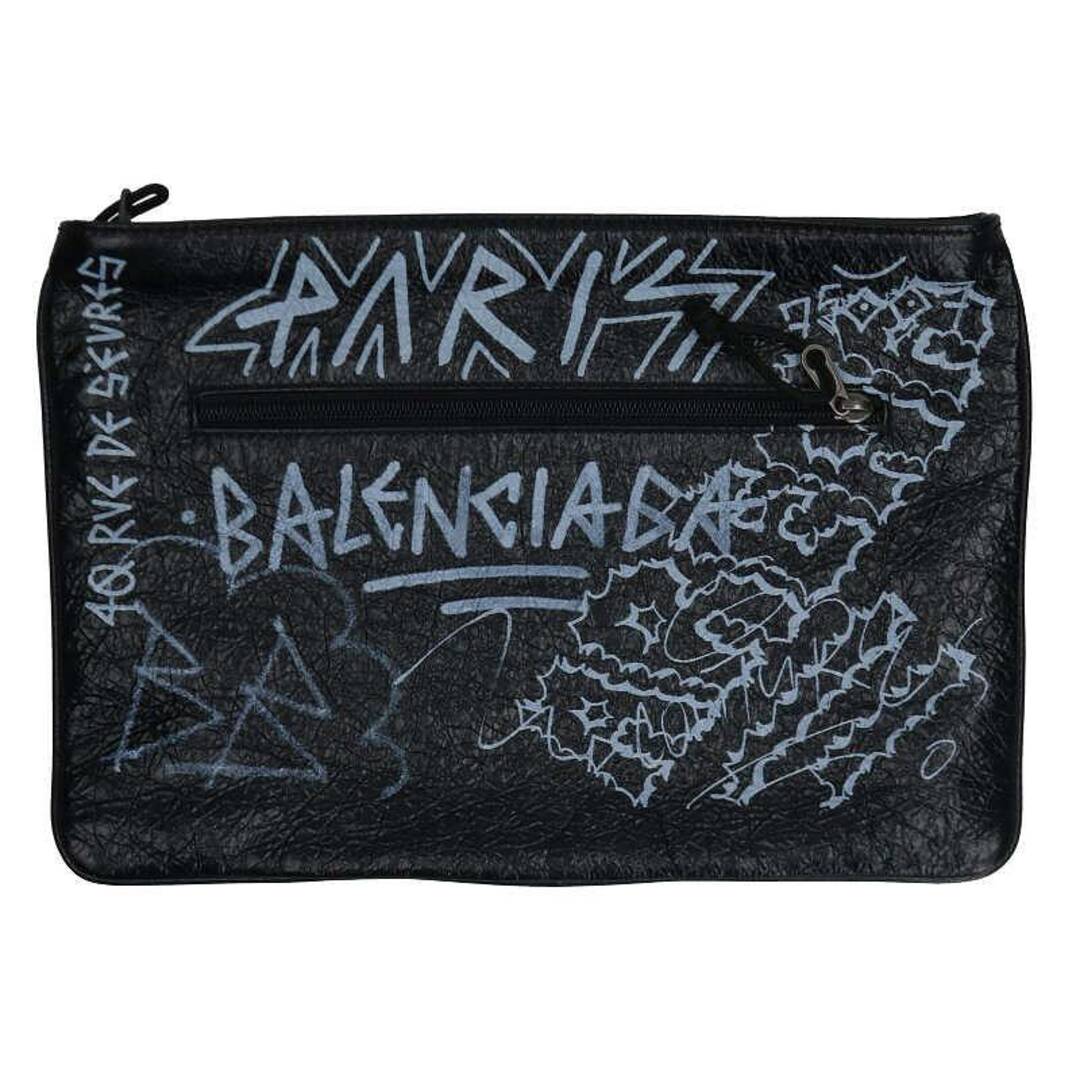 美品　バレンシアガ  BALENCIAGA メンズ　クラッチバッグ　ブラック