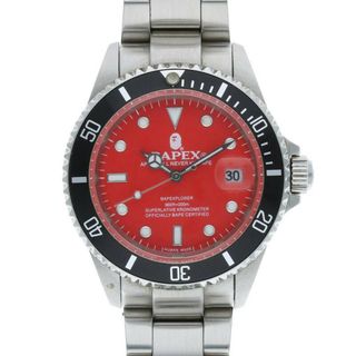 アベイシングエイプ(A BATHING APE)のアベイシングエイプ  BAPEX NFS限定 TYPE 1 SSレッド文字盤自動巻き腕時計 メンズ 40mm(その他)