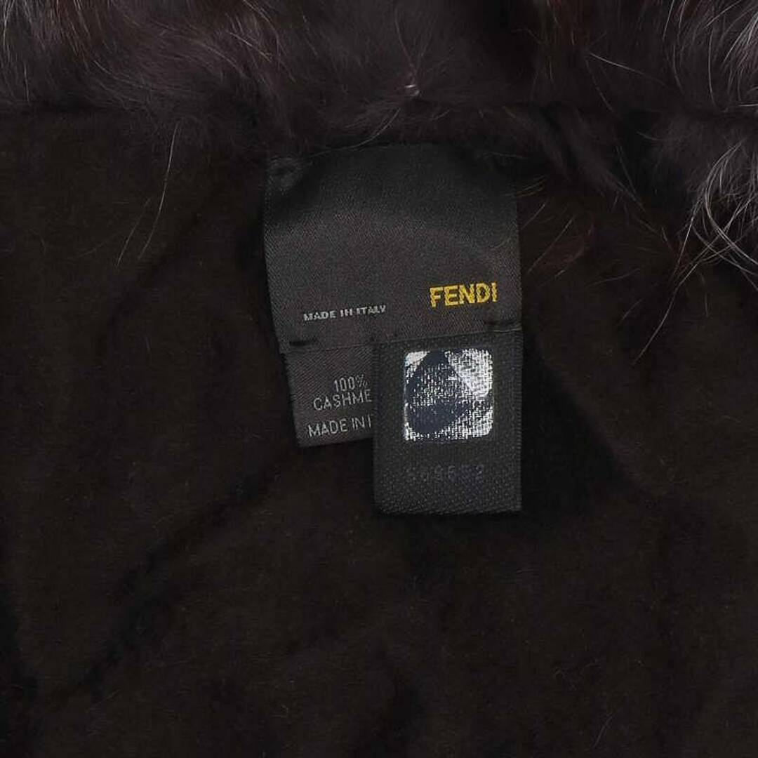 FENDI(フェンディ)のフェンディ リアルファー切替カシミヤマフラー レディース レディースのファッション小物(バンダナ/スカーフ)の商品写真