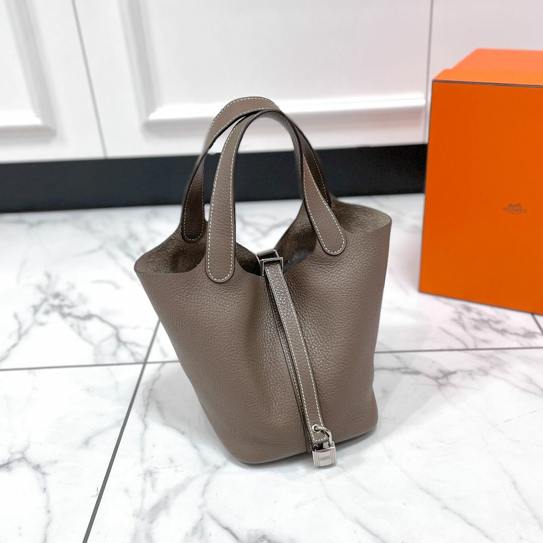 31078HERMES エルメス ピコタンロックPM トリヨンクレマンス エトゥープ