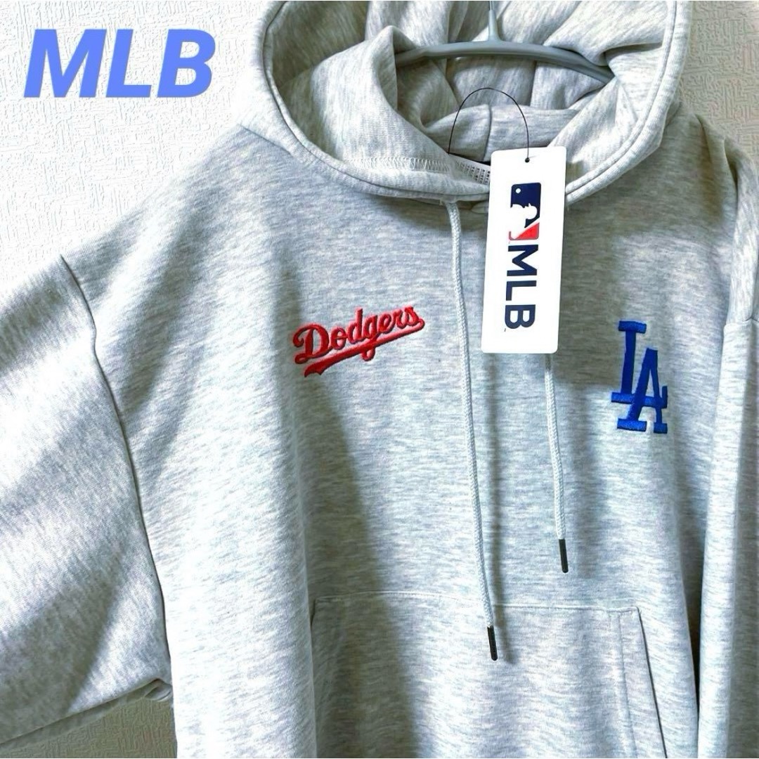 新品 MLB ドジャース パーカー スウェット 刺繍ロゴ XL裏起毛 大谷翔平