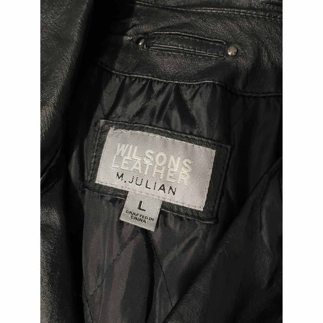 wilson(ウィルソン)のvintage WILSONS LEATHER レザージャケット ブラック 本革 メンズのジャケット/アウター(レザージャケット)の商品写真
