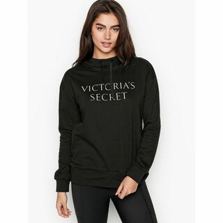 ヴィクトリアズシークレット(Victoria's Secret)のヴィクトリア シークレット パーカー ブラック US-XS(日本サイズS)(パーカー)