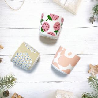 マリメッコ(marimekko)の♡マリメッコ　ラテマグ  プケッティ　マンシッカ　ウニッコ　ピンク　マグカップ(食器)