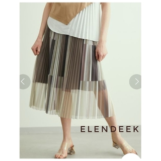 ELENDEEK - ELENDEEK パネルプリーツスカート 01 マルチカラー エレン ...