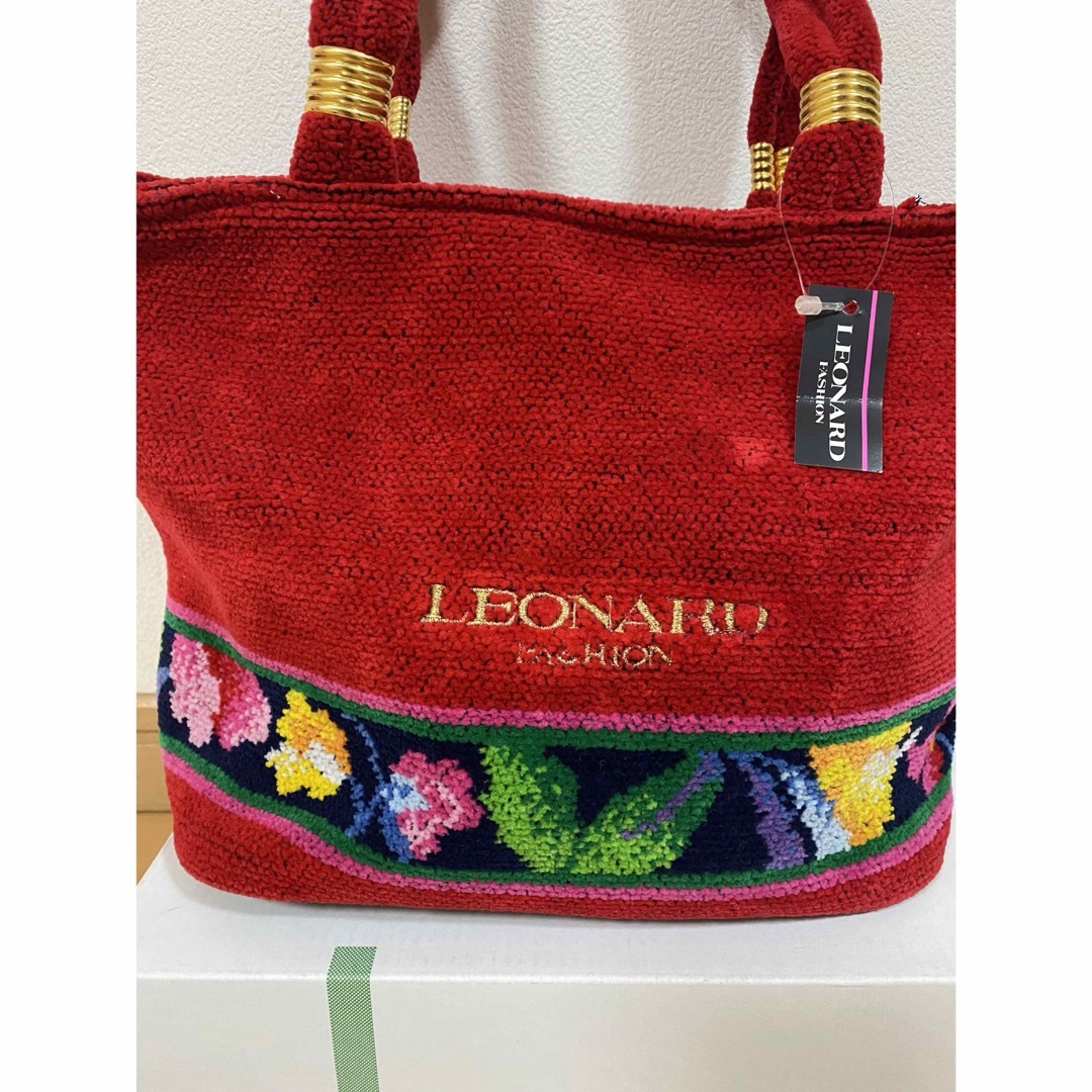 LEONARD(レオナール)のせり様専用　未使用　Leonard レオナール　タオル地　トートバッグ レディースのバッグ(トートバッグ)の商品写真