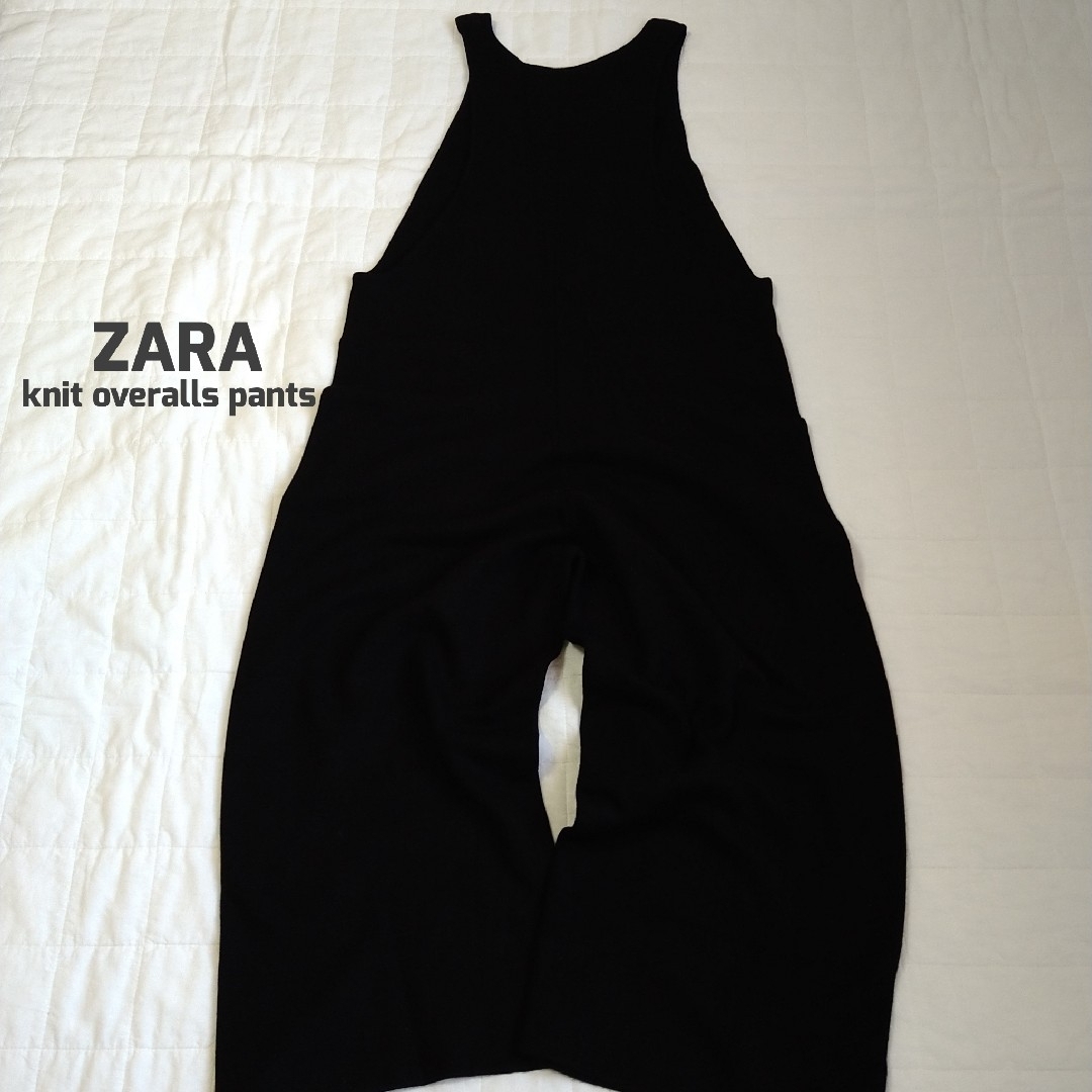 ZARA(ザラ)のザラ ZARA ニットサロペットパンツ 美品 レディースのパンツ(サロペット/オーバーオール)の商品写真