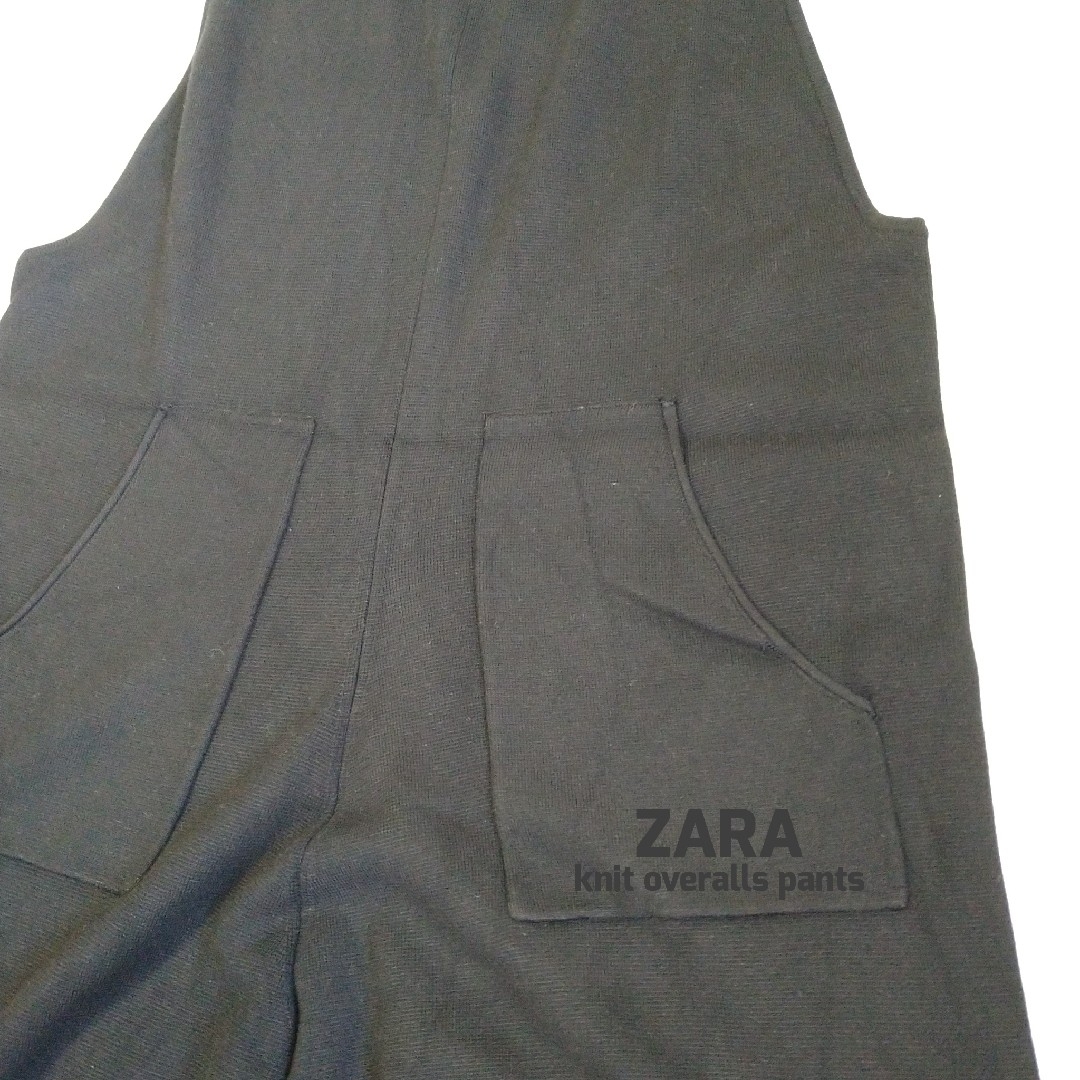 ZARA(ザラ)のザラ ZARA ニットサロペットパンツ 美品 レディースのパンツ(サロペット/オーバーオール)の商品写真