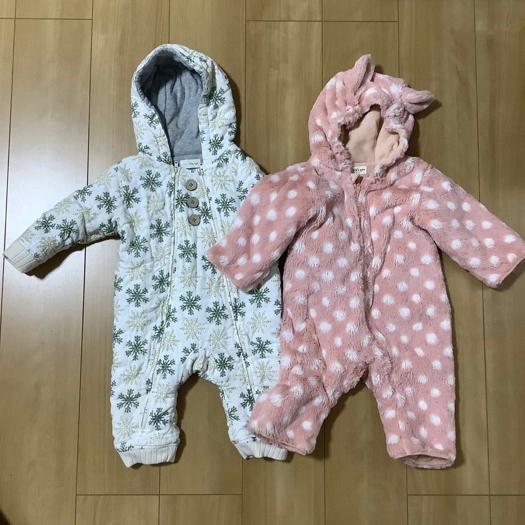 kid’s zoo(キッズズー)のkid’s zoo アウターロンパース80cm ×２着 キッズ/ベビー/マタニティのベビー服(~85cm)(ロンパース)の商品写真