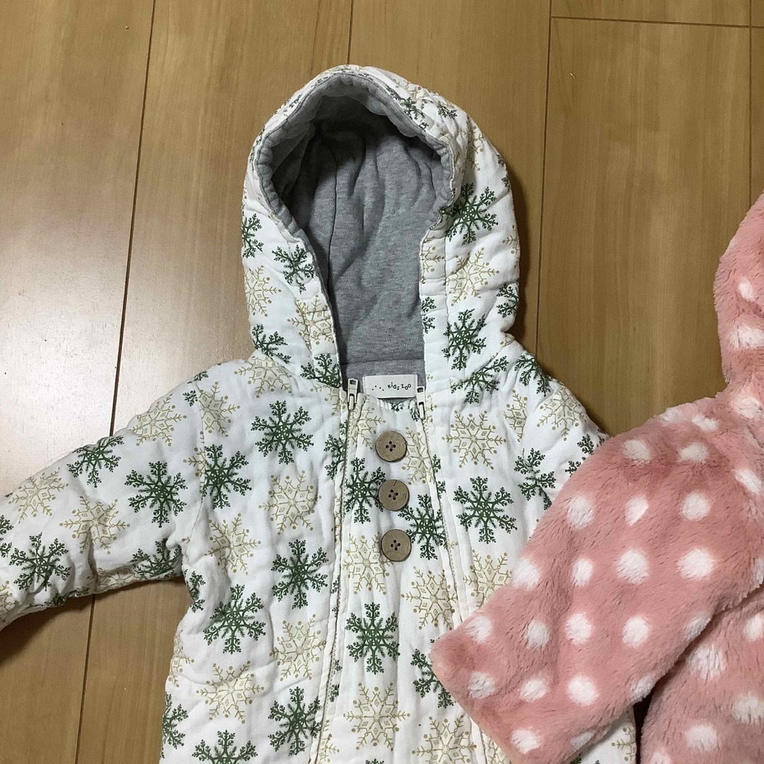 kid’s zoo(キッズズー)のkid’s zoo アウターロンパース80cm ×２着 キッズ/ベビー/マタニティのベビー服(~85cm)(ロンパース)の商品写真