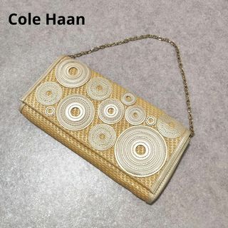 コールハーン(Cole Haan)のコールハーン　COLEHAAN　チェーン　バッグ　ストロー　ウォレット(クラッチバッグ)