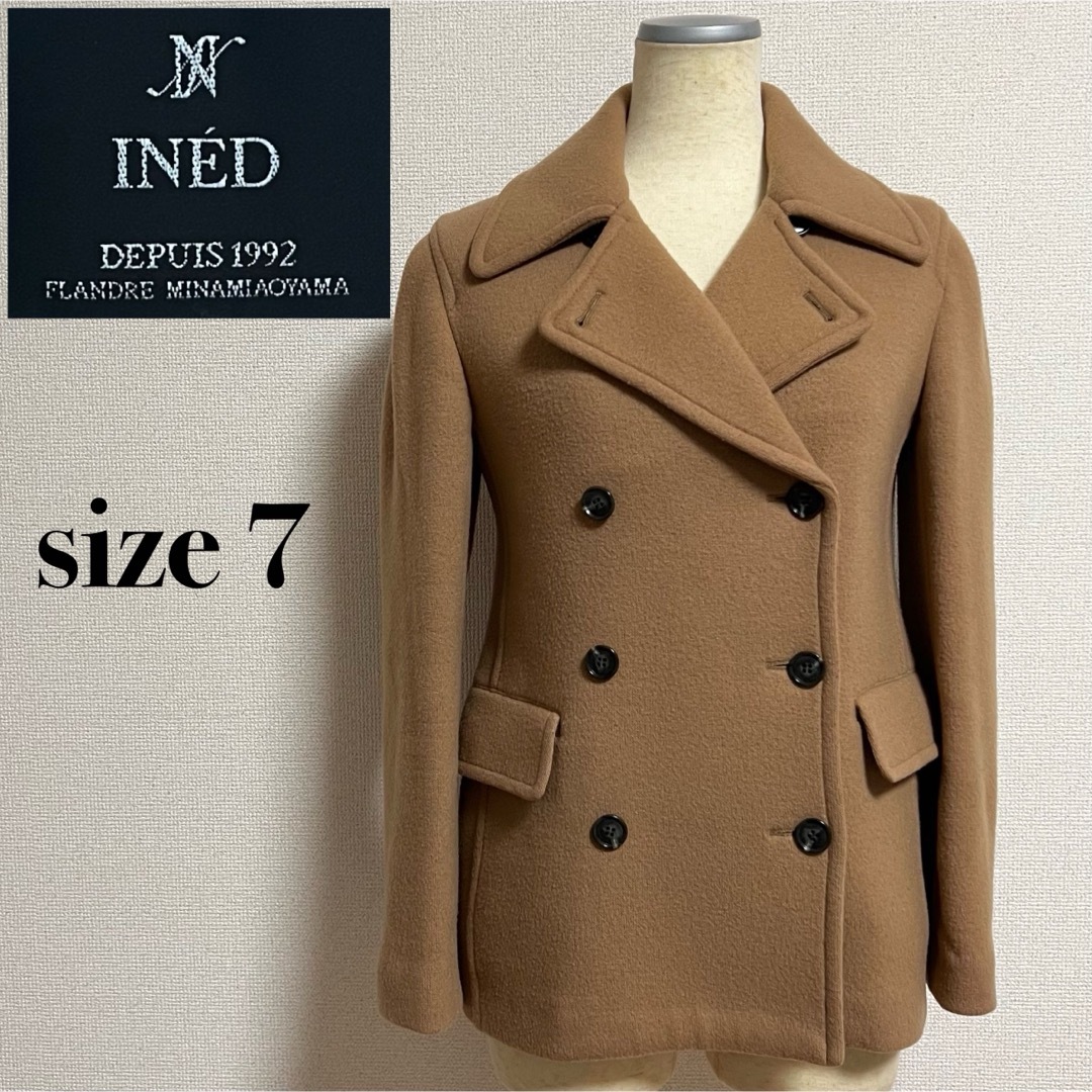 INED(イネド)のINED ピーコート ウールコート ショートコート MANTECO 小さいサイズ レディースのジャケット/アウター(ピーコート)の商品写真