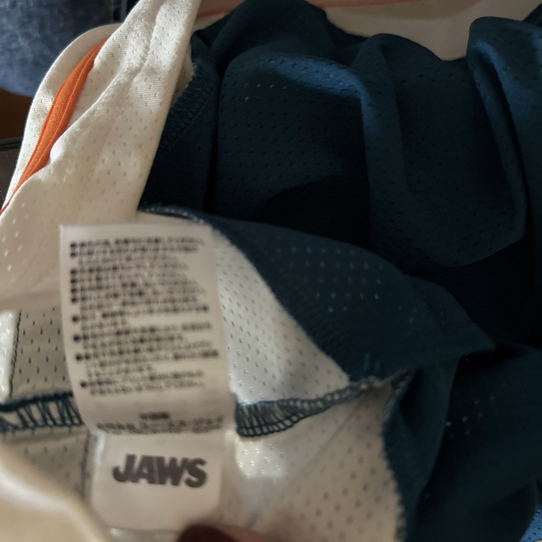 USJ(ユニバーサルスタジオジャパン)のUSJ JAWS 大きめTシャツ　ターコイズブルー　メッシュ素材 メンズのトップス(Tシャツ/カットソー(半袖/袖なし))の商品写真