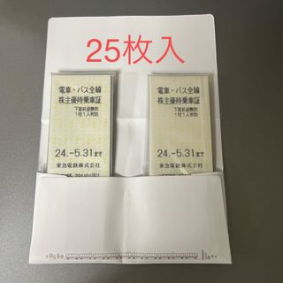 東急電車バス全線株主優待乗車証(鉄道乗車券)