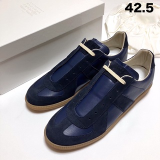 マルタンマルジェラ(Maison Martin Margiela)の新品 42.5 マルジェラ 22ss ネイビー ジャーマントレーナー 5669(スニーカー)