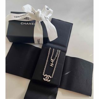 シャネル(CHANEL)のCHANEL 2021年購入　ネックレス・チョーカー　シルバー、ラインストーン(ネックレス)