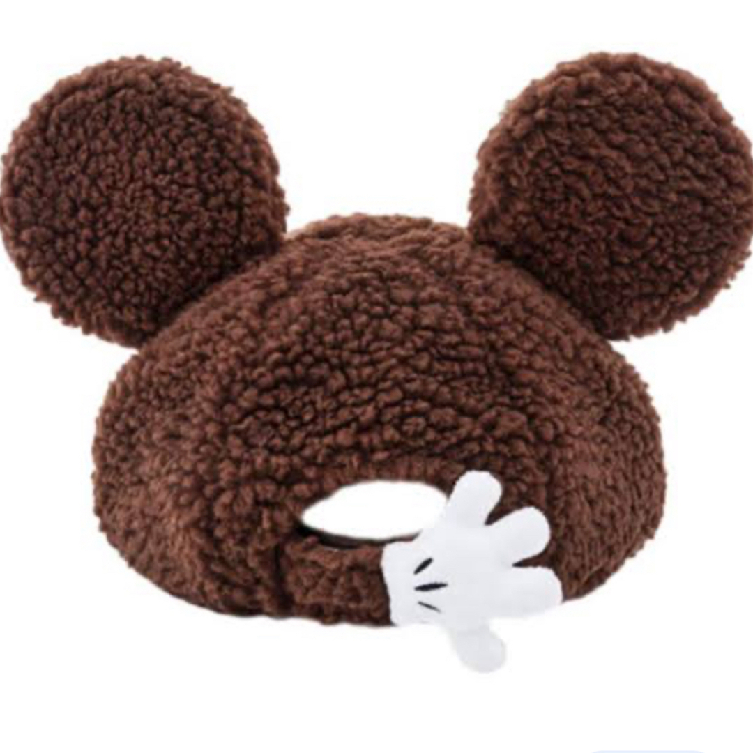 Disney(ディズニー)のミッキー　ボアキャップ エンタメ/ホビーのおもちゃ/ぬいぐるみ(キャラクターグッズ)の商品写真