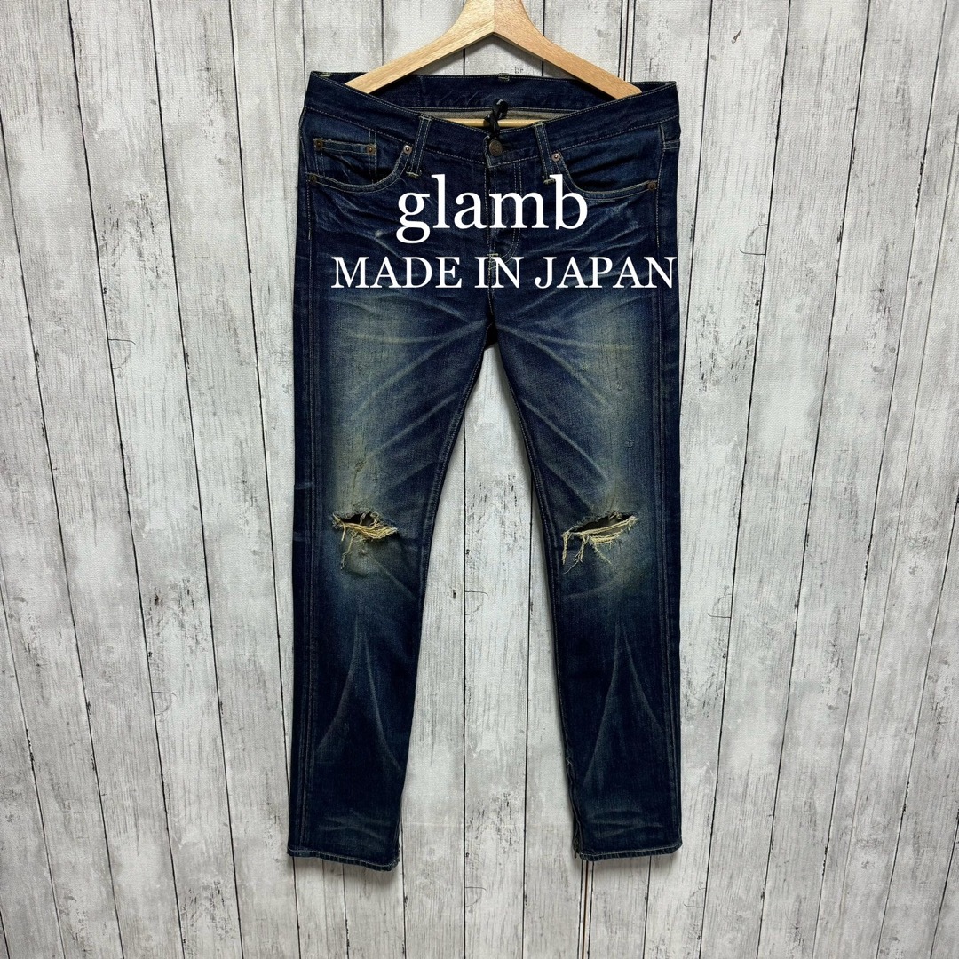 glamb(グラム)のglamb ユーズド加工ジッパーデニム！日本製！雰囲気◎ メンズのパンツ(デニム/ジーンズ)の商品写真