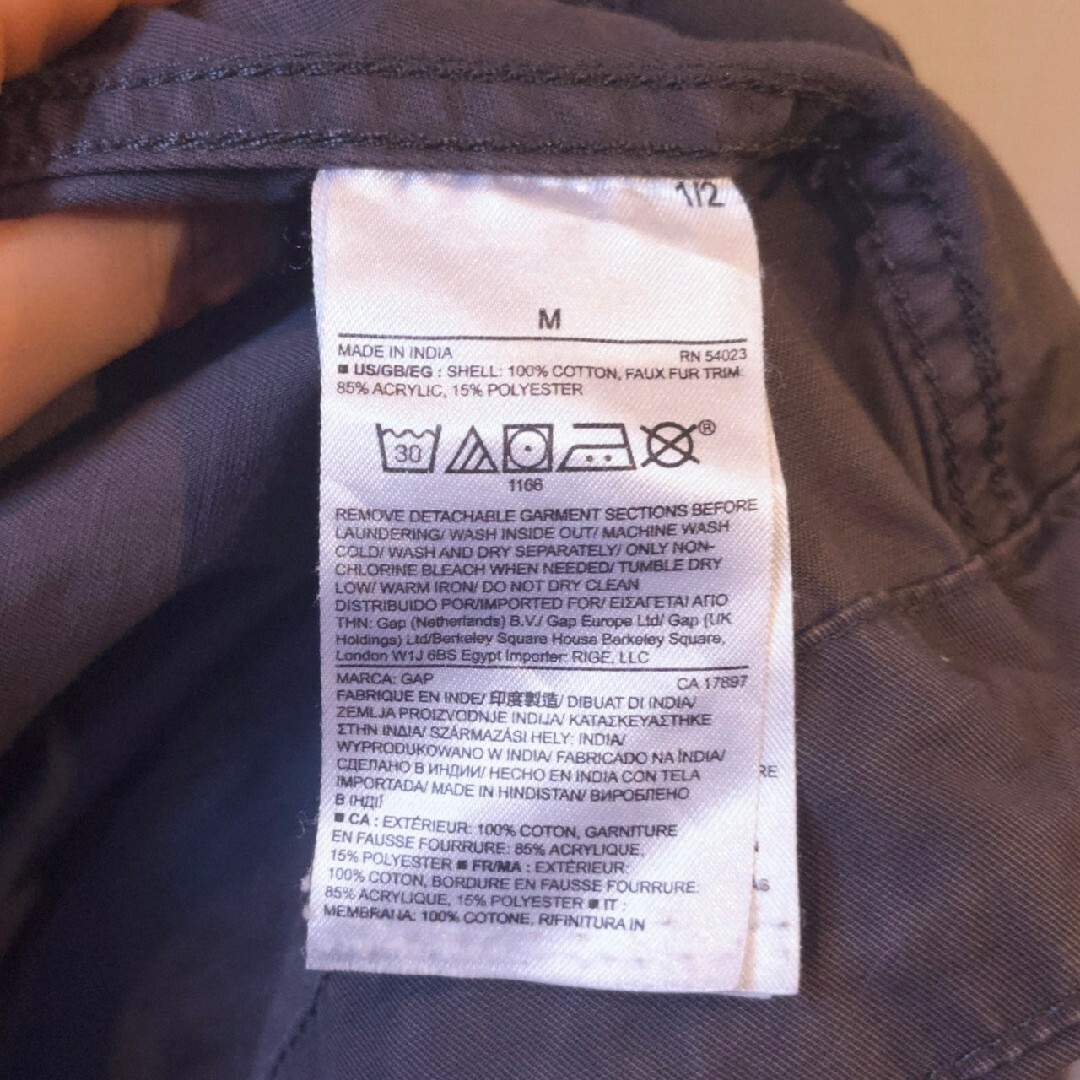 GAP(ギャップ)のGAP モッズコート　ダークグレー　古着 レディースのジャケット/アウター(モッズコート)の商品写真