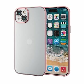 エレコム iPhone15 Plus ケース カメラ保護 ソフト メタリック加工(その他)