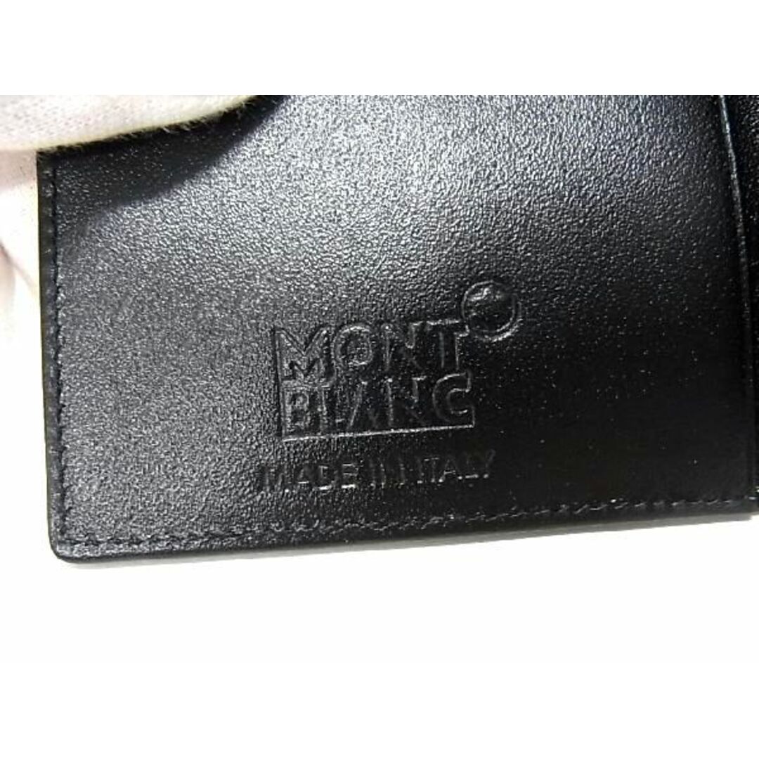 MONTBLANC(モンブラン)の■新品同様■ MONT BLANC モンブラン レザー カードケース カード入れ 名刺入れ メンズ ブラック系 AU5148  メンズのファッション小物(名刺入れ/定期入れ)の商品写真