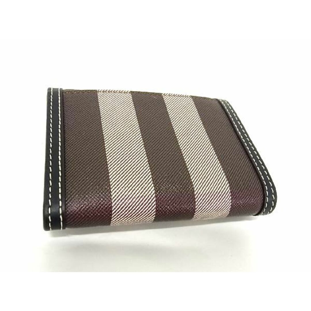 BURBERRY(バーバリー)の■新品■未使用■ BURBERRY バーバリー PVC チェック柄 ストライプ 三つ折り 財布 ウォレット 小銭入れ 札入れ ブラウン系 AU3242  レディースのファッション小物(その他)の商品写真