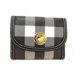 バーバリー(BURBERRY)の■新品■未使用■ BURBERRY バーバリー PVC チェック柄 ストライプ 三つ折り 財布 ウォレット 小銭入れ 札入れ ブラウン系 AU3242 (その他)