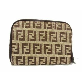 フェンディ(FENDI)の■新品■未使用■ FENDI フェンディ ズッキーノ キャンバス ラウンドファスナー コインケース コインパース 小銭入れ ベージュ系 AU5171 (財布)