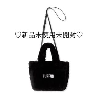 ファーファー(fur fur)のfurfur エコファートートバッグ　BLK ブラック(トートバッグ)