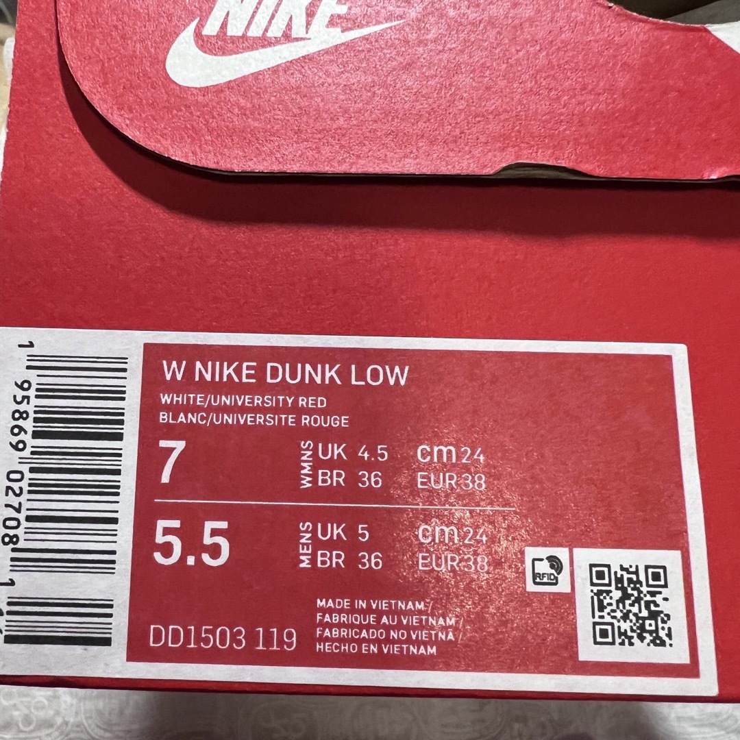 NIKE(ナイキ)のナイキ NIKE dunk low usa 24cm レディースの靴/シューズ(スニーカー)の商品写真