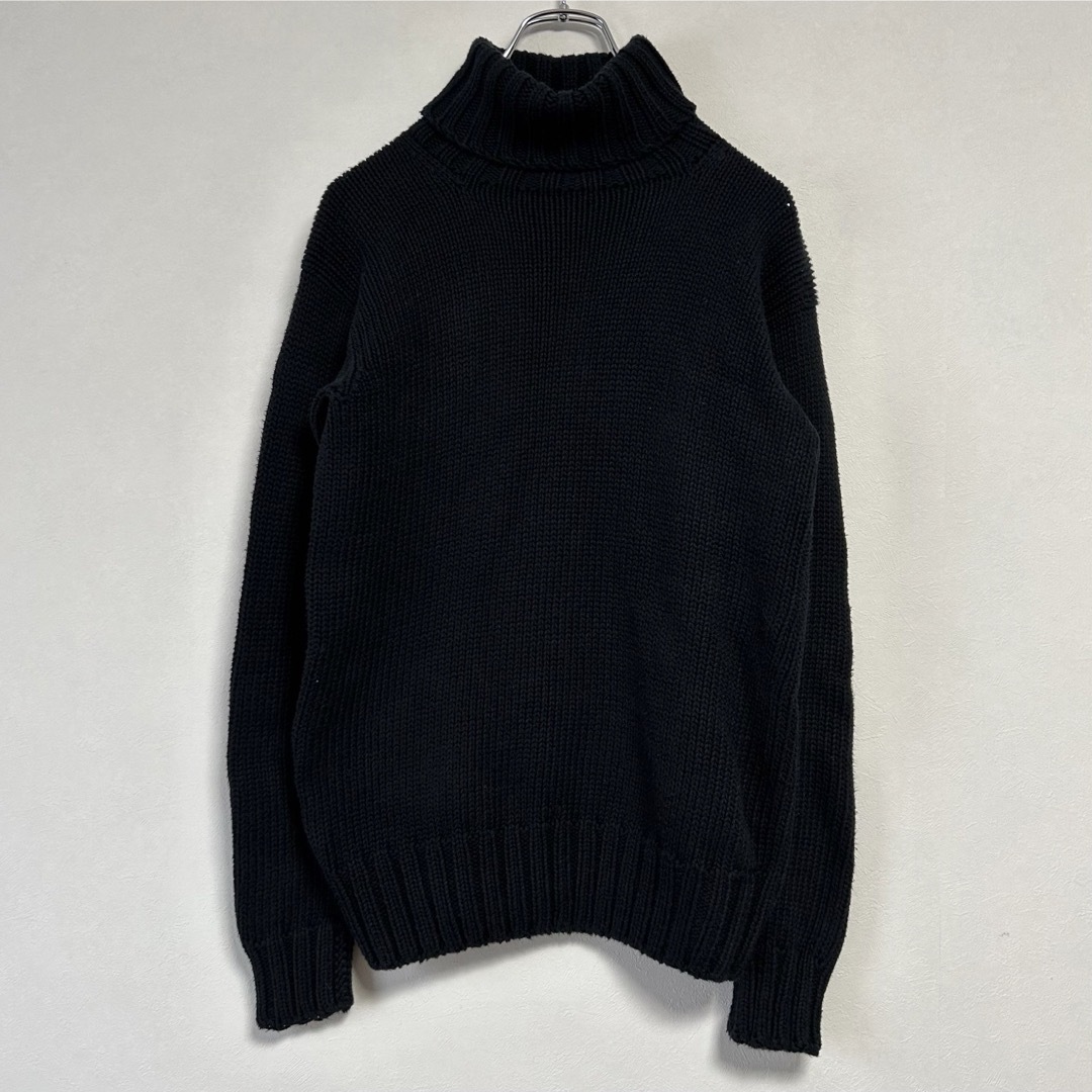 A.P.C(アーペーセー)の古着 90s スコットランド製 A.P.C. タートルネック ニット 綿 メンズのトップス(ニット/セーター)の商品写真