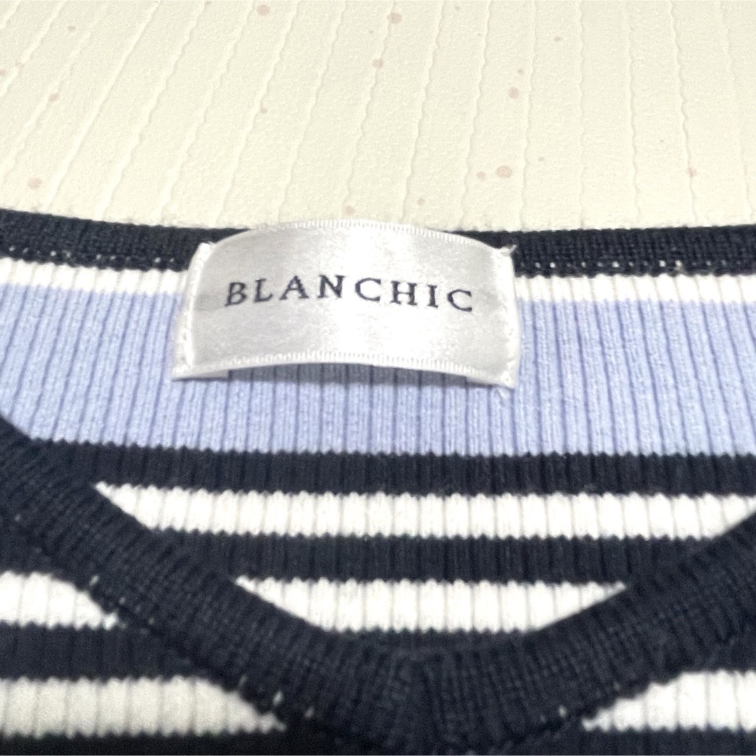 【BLANCHIC】ブランシック 長袖コットンシャツFR レディース ボーダー レディースのトップス(シャツ/ブラウス(長袖/七分))の商品写真