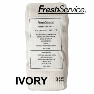 ワンエルディーケーセレクト(1LDK SELECT)のFreshService ORIGINAL 3-PACK SOCKS IVORY(ソックス)