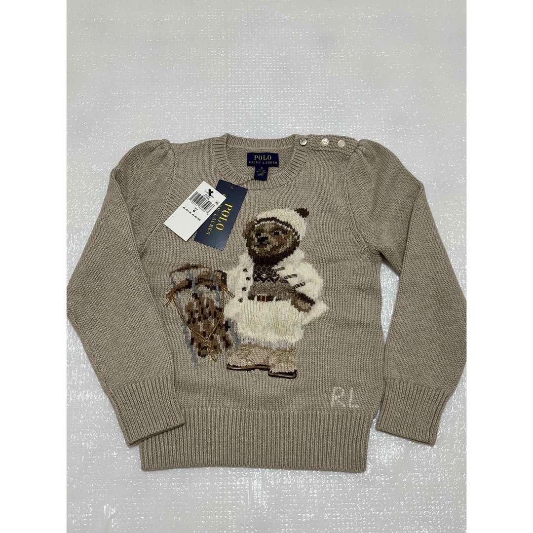 POLO RALPH LAUREN(ポロラルフローレン)の【新品】ラルフローレン　Polo ベア セーター　6 キッズ/ベビー/マタニティのキッズ服女の子用(90cm~)(ニット)の商品写真