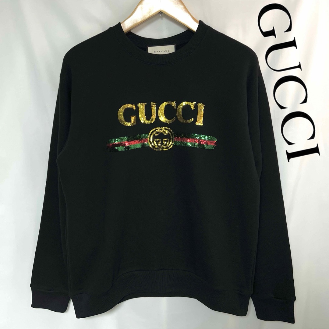GUCCI トラ スパンコール スウェット S ブラック | フリマアプリ ラクマ GUCCI トラ スパンコール スウェット S ブラック | フリマアプリ ラクマ